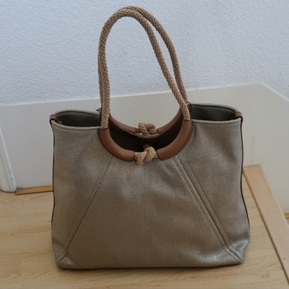 MICHAEL KORS  Isla Ring  Canvas Large Shoulder Tote - Picture 3 of 6